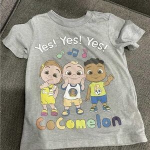 Cocomelon Gray Kids Short Sleeve Tee